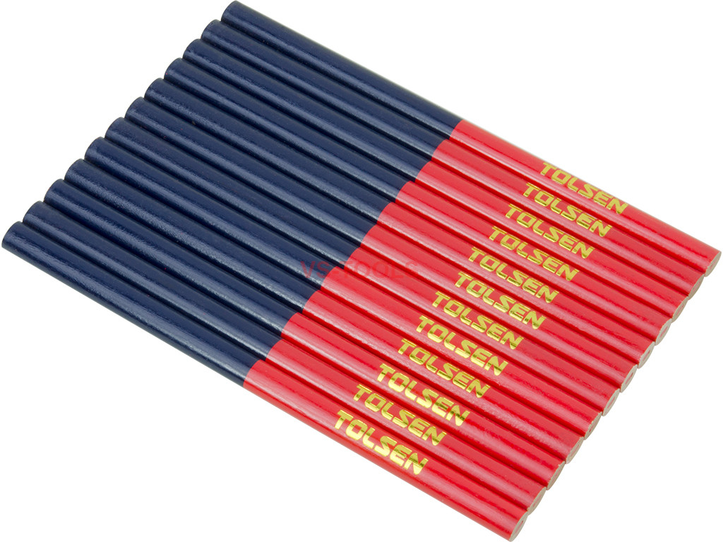 Pack of 12 Carpenter BiColor Constriction Drywall Marking Tool Pencil